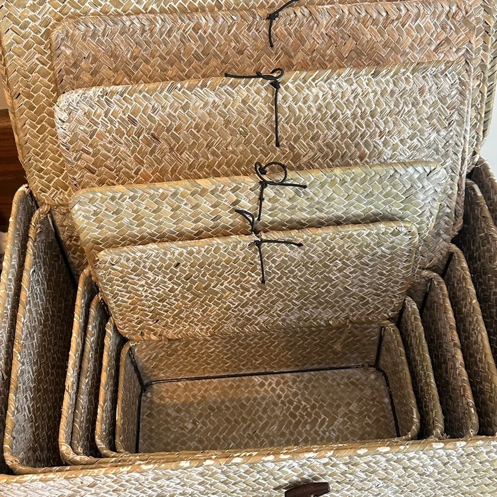 Woven Basket Set - Natural Brown - Picture 2 of 4